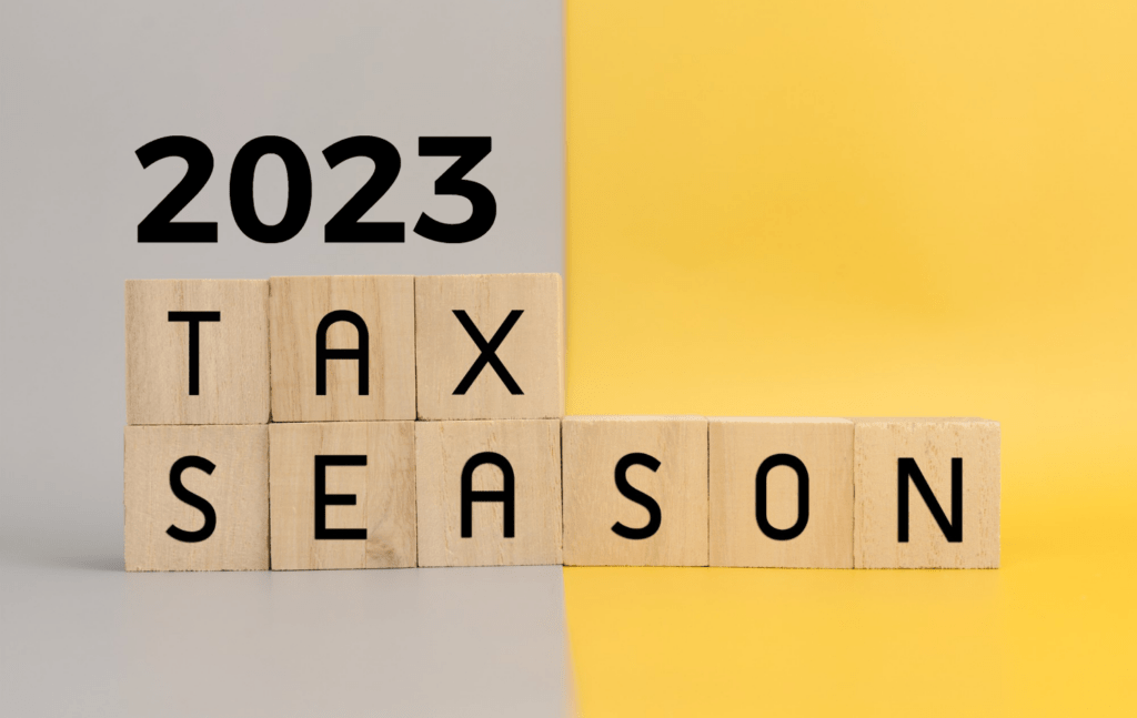 image with text 2023 tax season