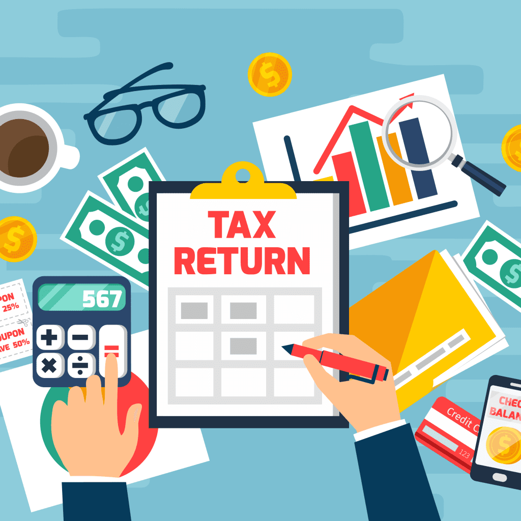 Image With Text Tax Return And Non-Resident Tax Filing