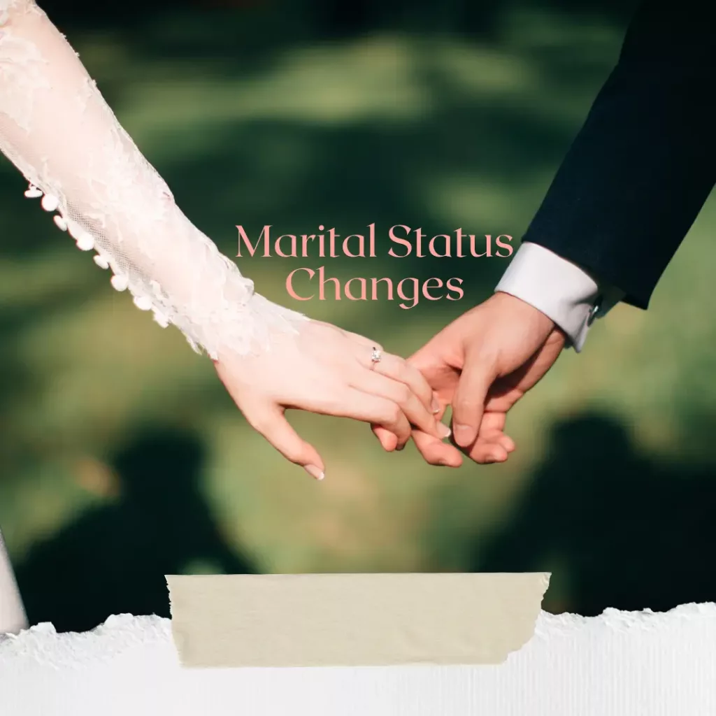 image with text marital status changes