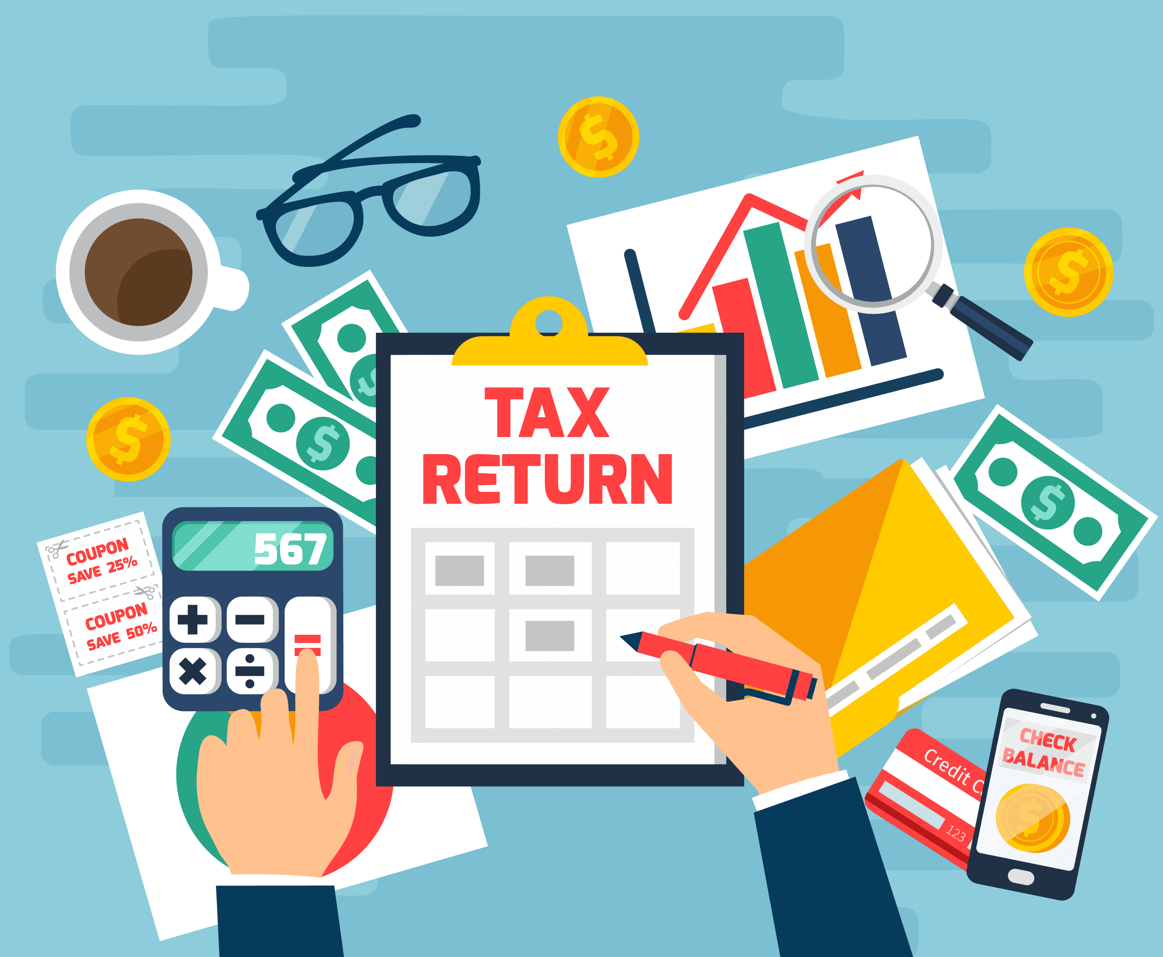 image with text tax return and non-resident tax filing